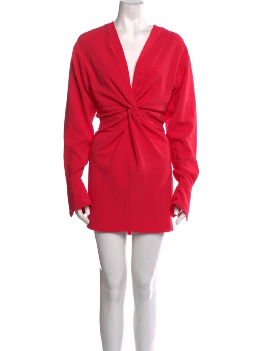 A.L.C. Knot-Front Hot Pink Mini Dress